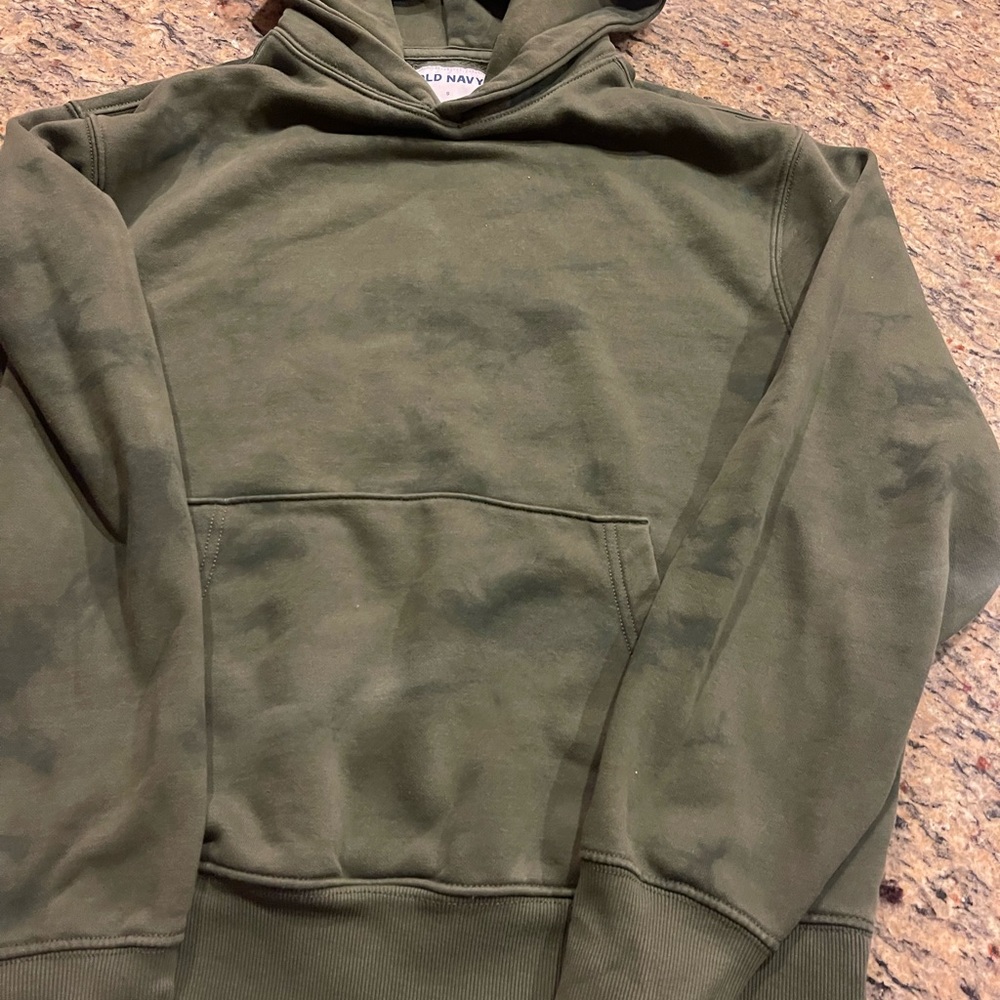 Old Navy Boys Olive Green Tie Dye Sweatshirt
